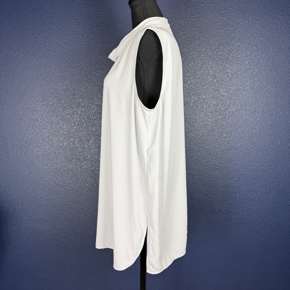 MM LAFLEUR The Lise Top, Mock Neck Tunic Blouse, Arctic Light Blue, Size XL - Picture 4 of 10